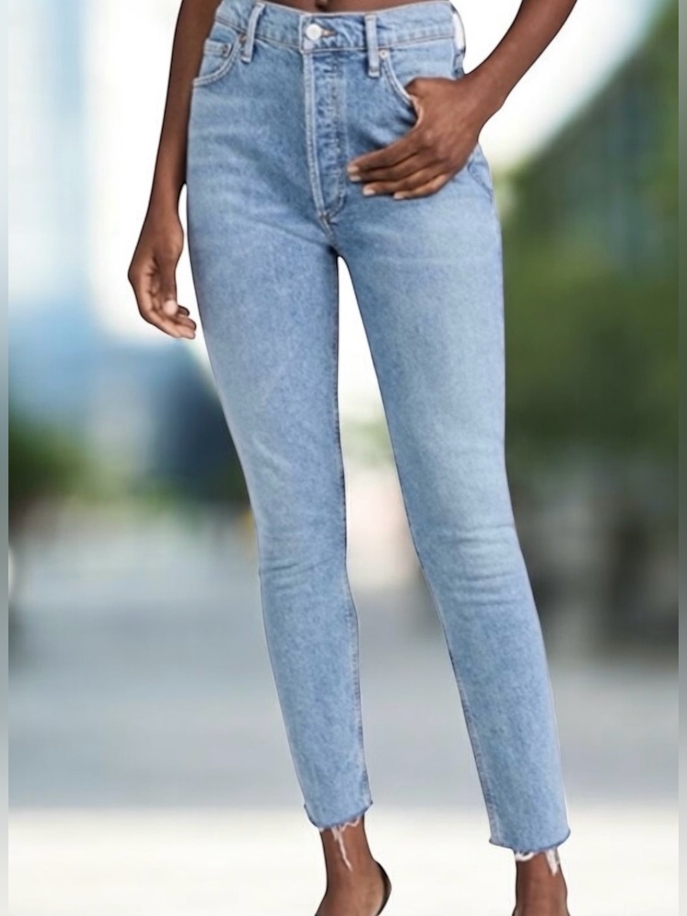 Agolde Nico Jeans High Rise Raw Hem